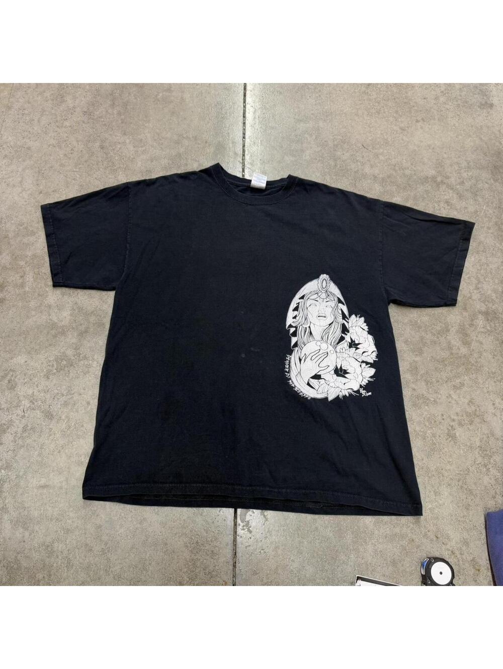 vintage tattoo medusa faded black destination shirt size xl
